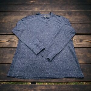 01.ALGO Mens Size XL Performance Henley Long Sleeve Shirt Quick Dry Recycled